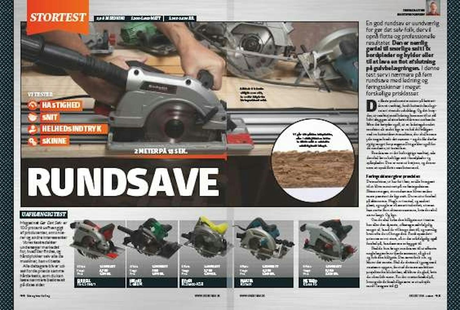 Rundsav med skinne Rundsav med skinne